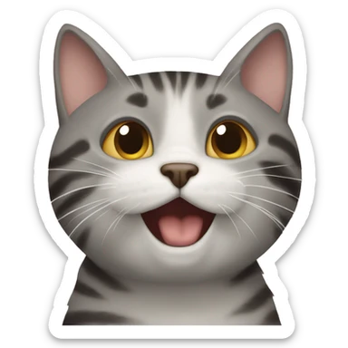 Cat throwing up ￼ sticker