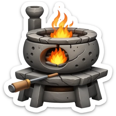 A Japanese stone forge sticker