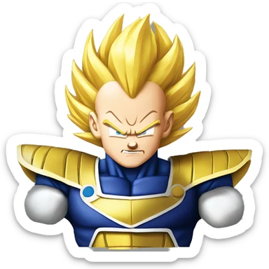 super saiyan 3 vegeta sticker