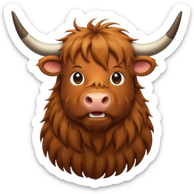 Highland cow sticker