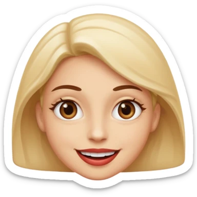 Emoji que refleje emoción por algo delicioso sticker