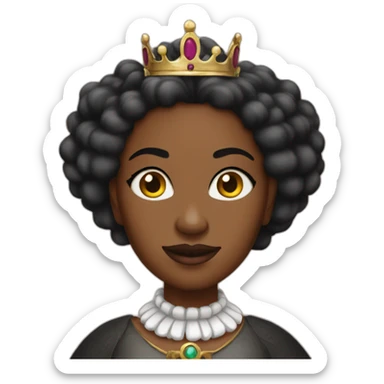 Black queen in her palace sticker