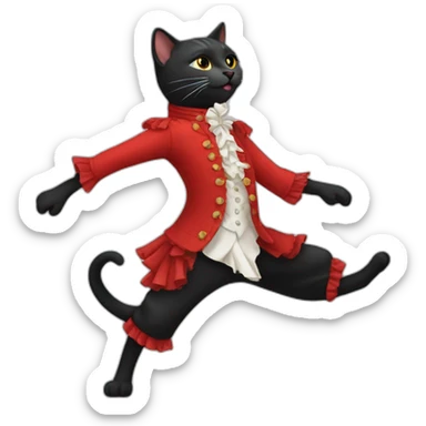 cat dancing flamenco sticker