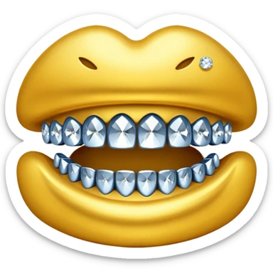 GRILLZ WITH DIAMONDS sticker