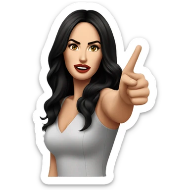 Megan Fox pointing on you sticker