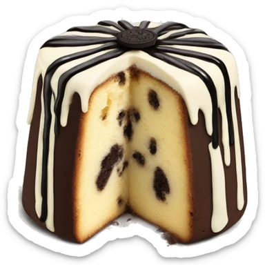 Oreo panettone, white chocolate drip sticker