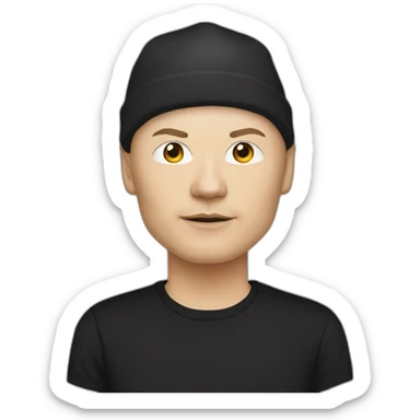 Billy corgan with black t-shirt sticker