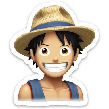 Luffy anime character  sticker