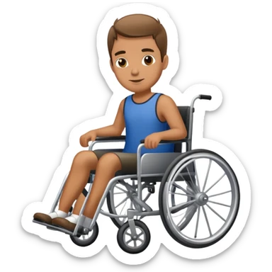 wheelchair over man sticker