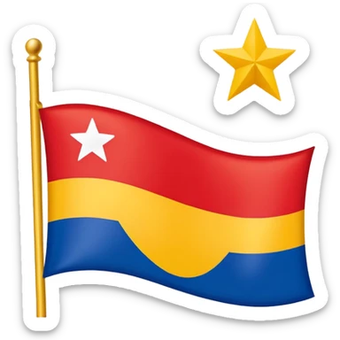 Create an emoji of independantists Guadeloupe flag sticker