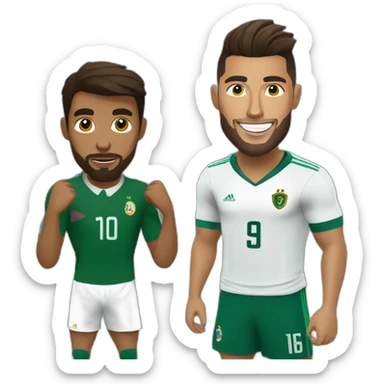 little brown man with a beard next to the great Cristiano Ronaldo playing football sticker