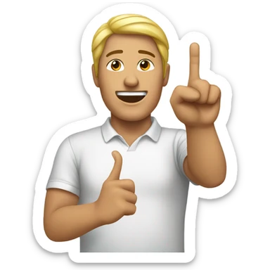 Men doing the victory Symbol whith Fingers  sticker