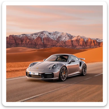 A modern desert mountain, wallpaper, modern, porsche 911 sticker