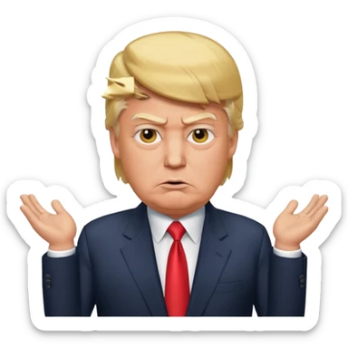 donald trump shrugs shoulders sticker
