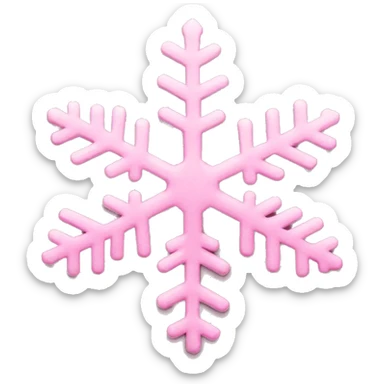 Pink snowflake sticker