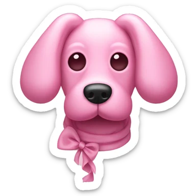 Light pink balloon dog faceless sticker
