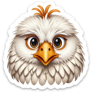 cute hen portrait  sticker