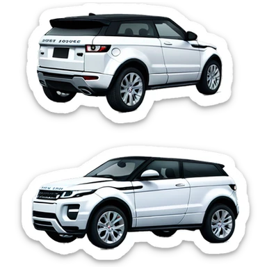 White range rover evoque sticker