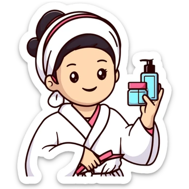 Preppy skincare sticker