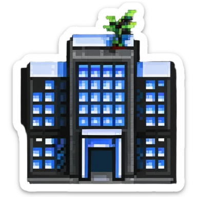 business company office building with logo sticker