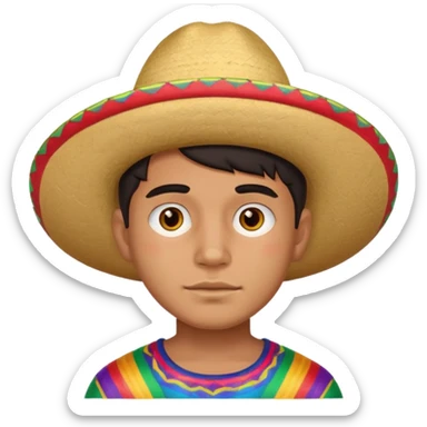 mexican boy with full painted face sticker