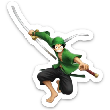 luffy fight Zoro sticker