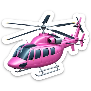 A very big pink helicopter sticker