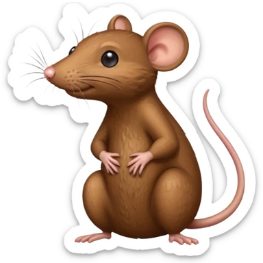 A rat is pooping sticker