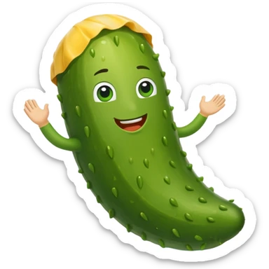 Pickle wearing a speedo sticker