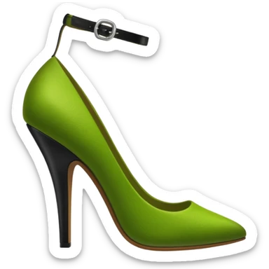 Shrek with black hight heels sticker