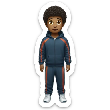 boy wearing a tracksuit full body sticker