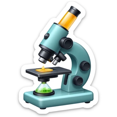 cell under microscope sticker