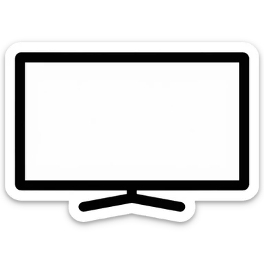 flat plasma TV screen with stand sticker