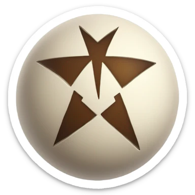 ball with a inverted star sticker