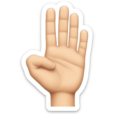 A hand grabbing a finger  sticker