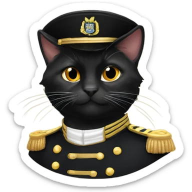 Admiral black cat sticker