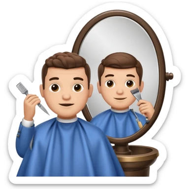 Bufo getting a haircut at the barber  sticker