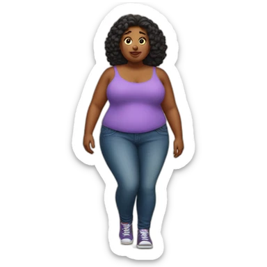 super duper fat women sticker