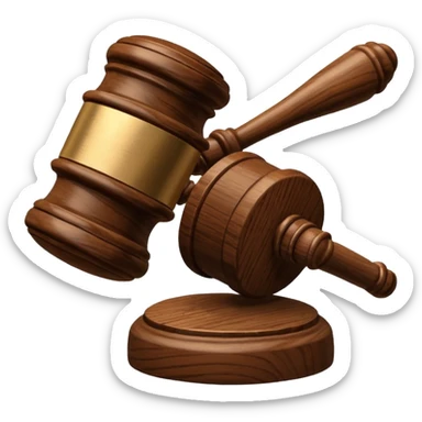 Gavel hitting sticker