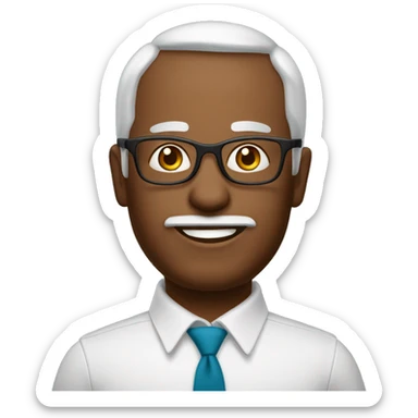 PAS DE HEEUX 45 ANS AVEC DES LUNETTES ET BLANC sticker