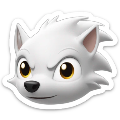 White Sonic sticker