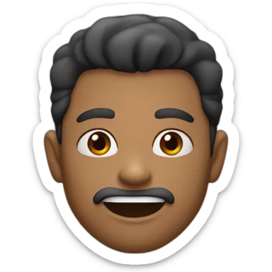 Man biting lips sticker