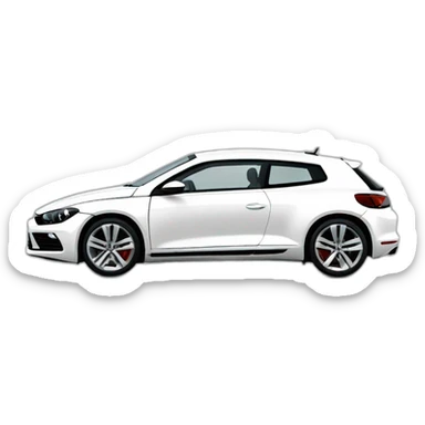 Volkswagen scirocco white sticker