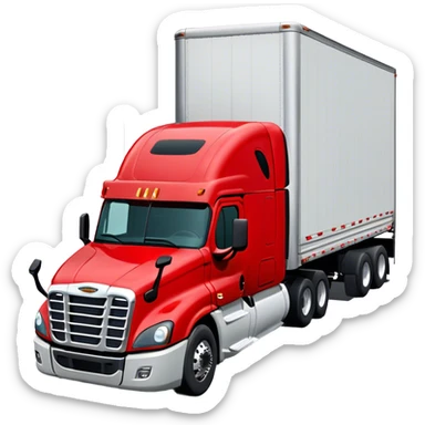 Cattle Truck - Freightliner Cascadia (Model Year: 2021) (Iconic colour: Red) sticker
