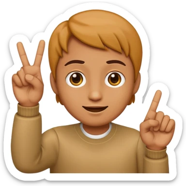 an emoji that with 2 fingers make a gesture of my eyes are on you sticker