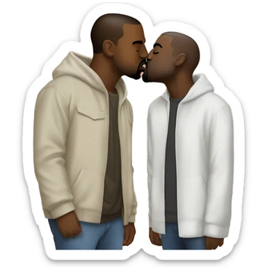 kanye west kissing kanye west sticker