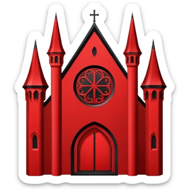 Flat vector  No gradients  Deep red (#7A0F1E)  Transparent background  High contrast  Clean gothic aesthetic  Designed to be readable at 128x128px sticker