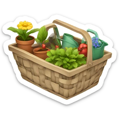 gardening basket sticker