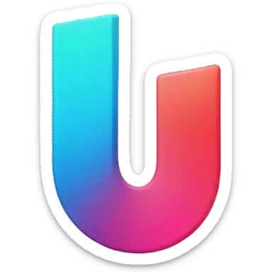 tik tok logo with a M with the same colors sticker