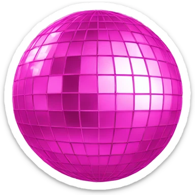 Pink disco ball sticker